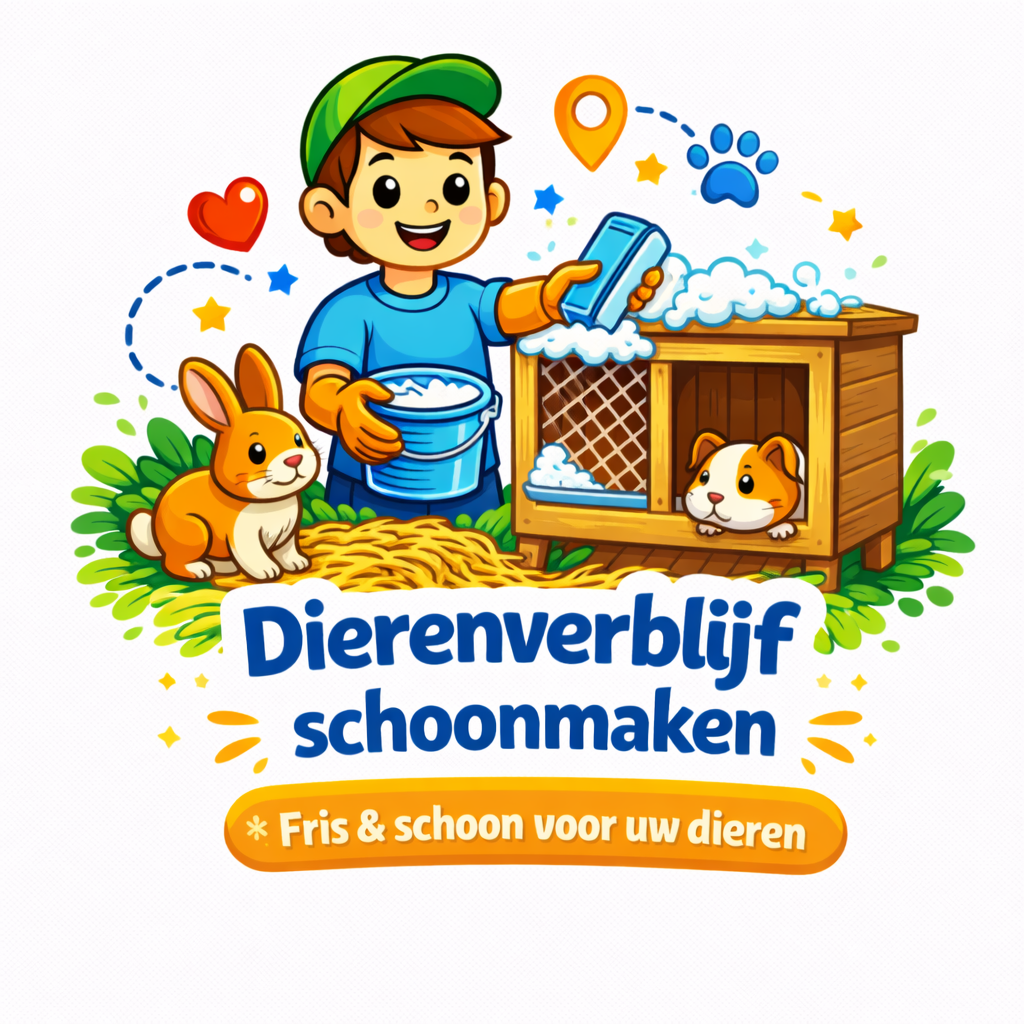 Dierenverblijf schoonmaken