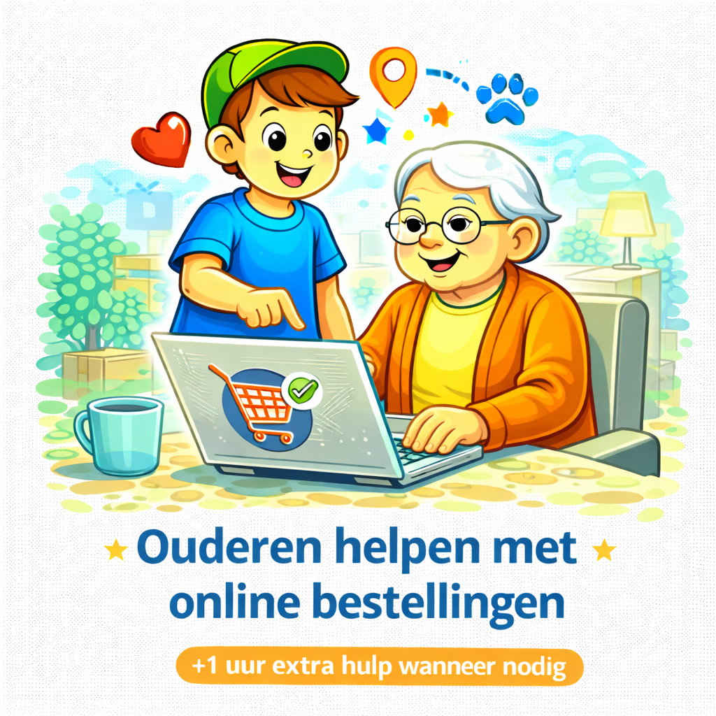 Ouderen helpen met online bestellingen