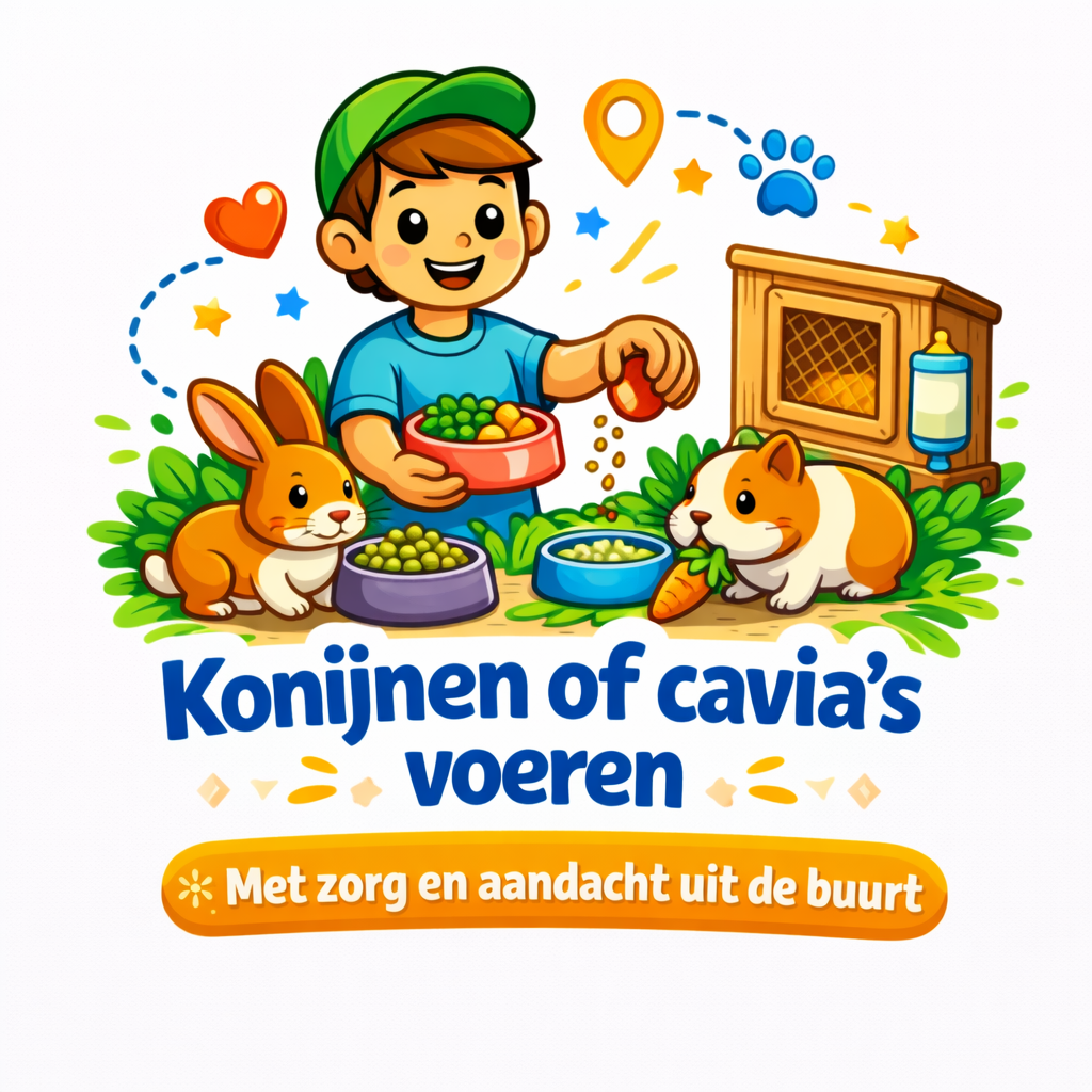 Konijnen of cavia s voeren