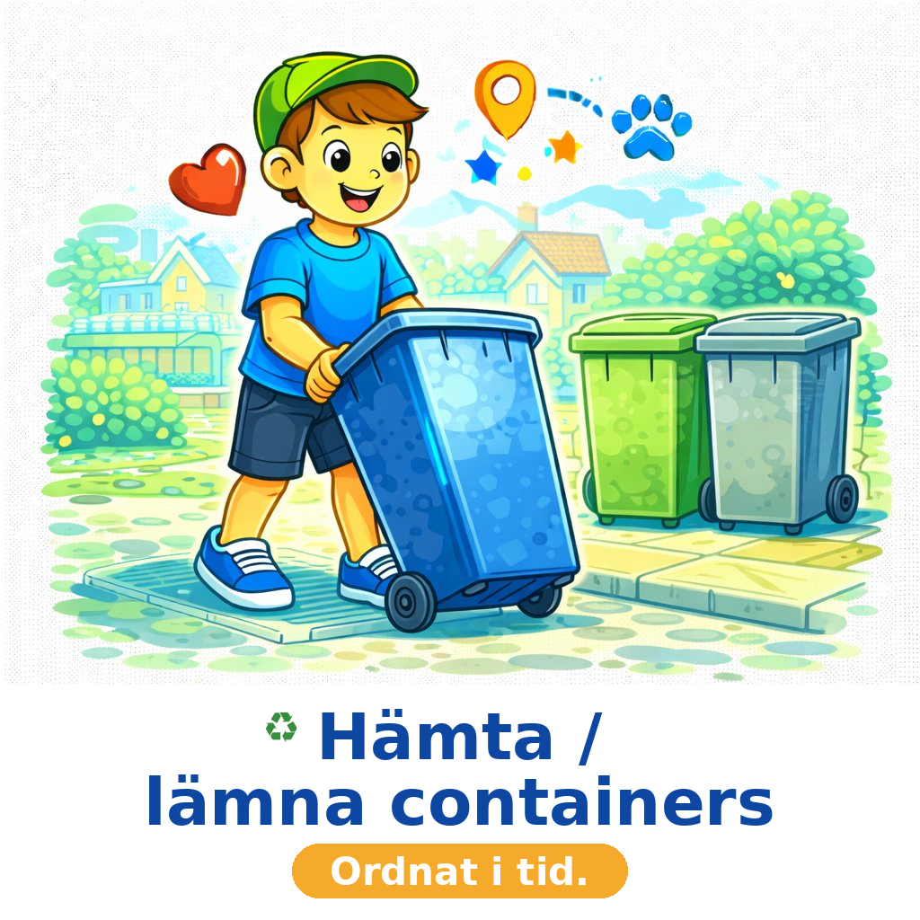 Hämta och köra bort container