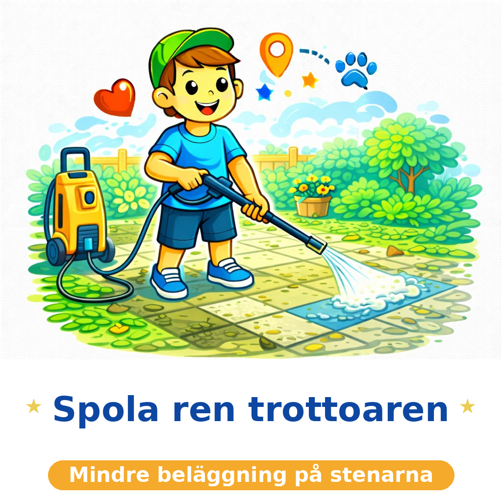 Rengöring av gångväg