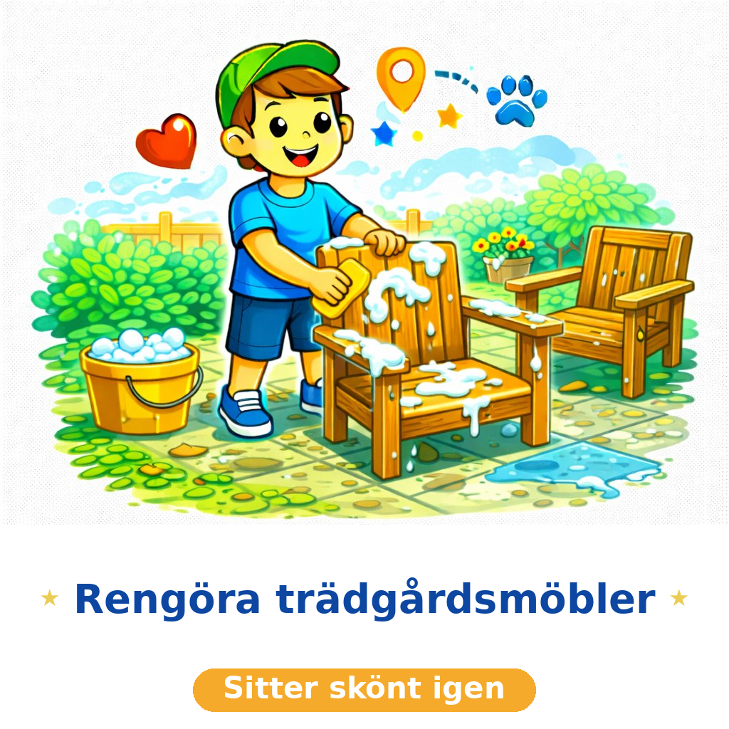 Rengöring av trädgårdsmöbler