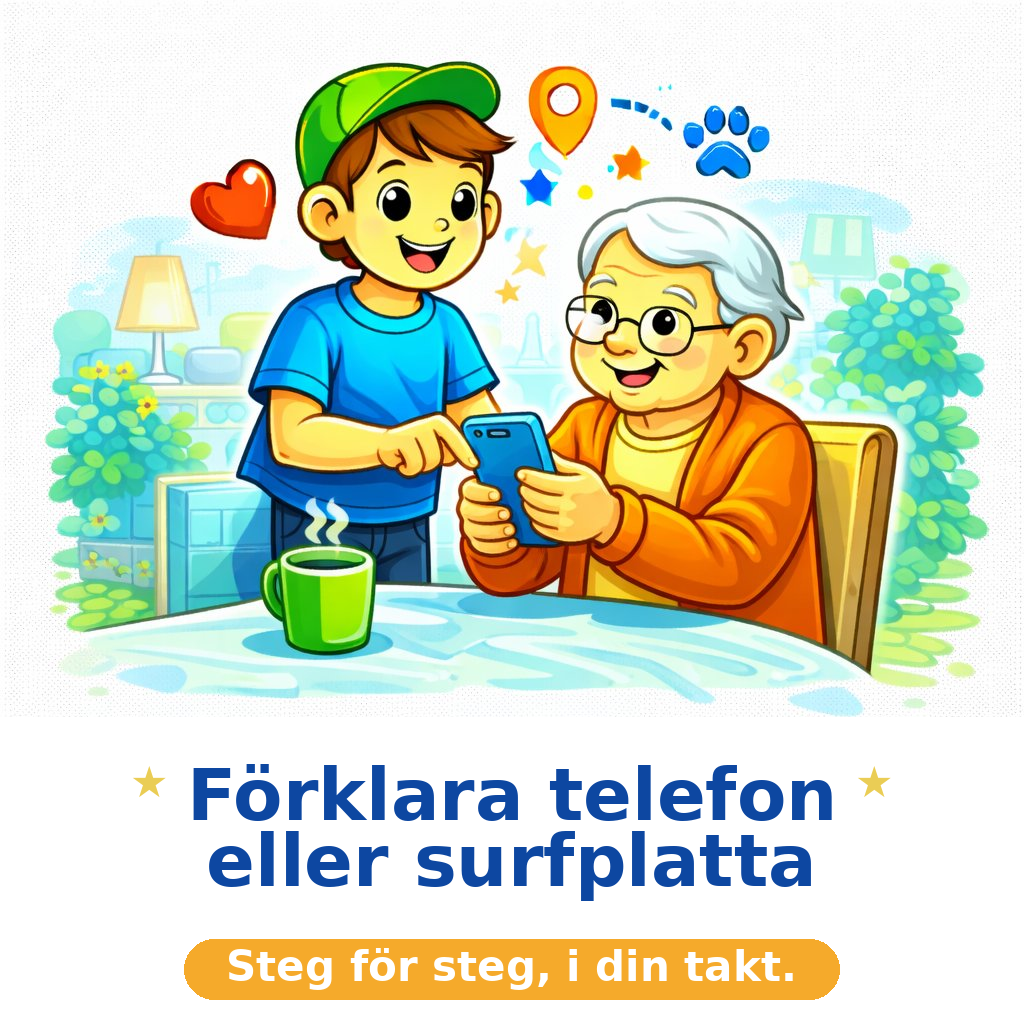 Telefonvägledning och surfplatta