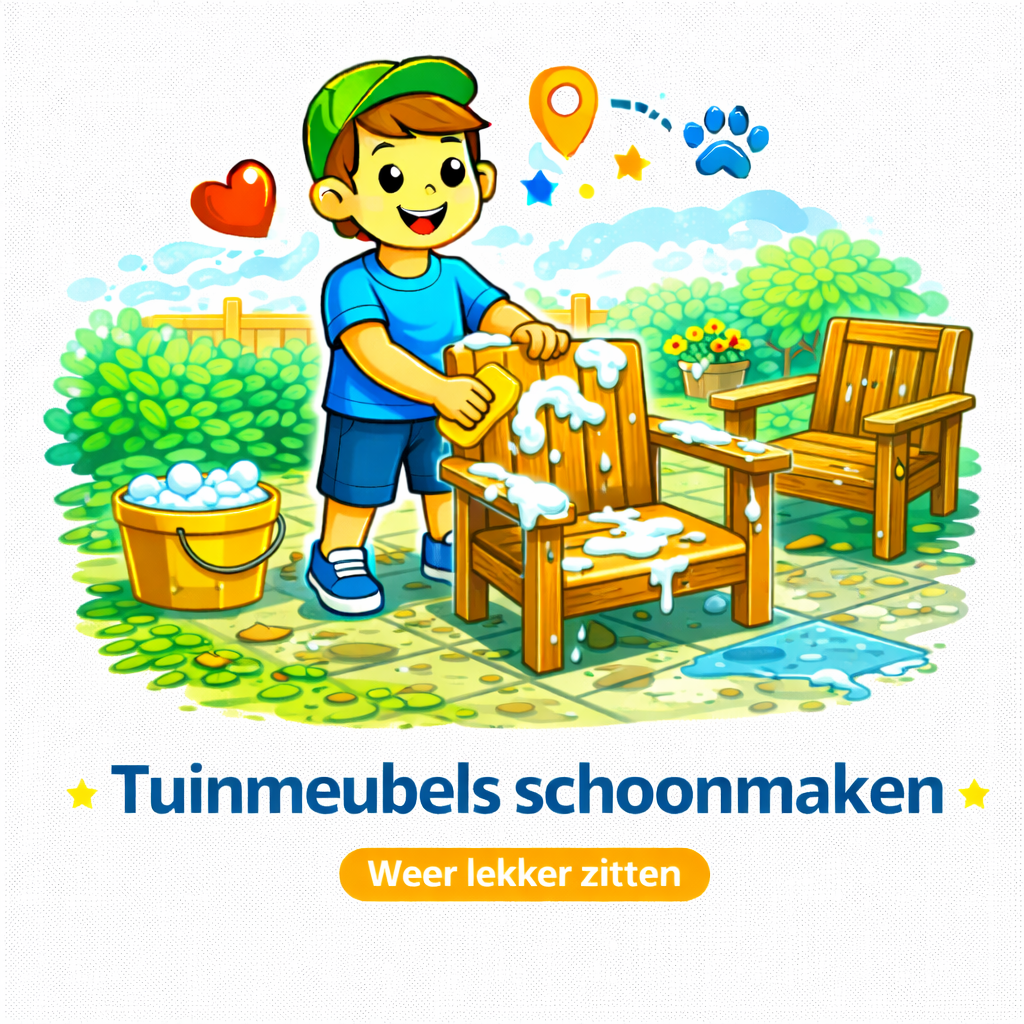 Tuinmeubels schoonmaken