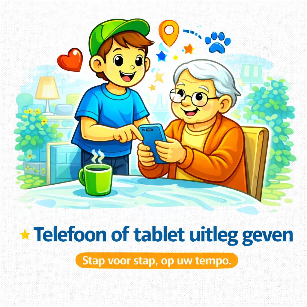 Telefoon of tablet uitleg geven
